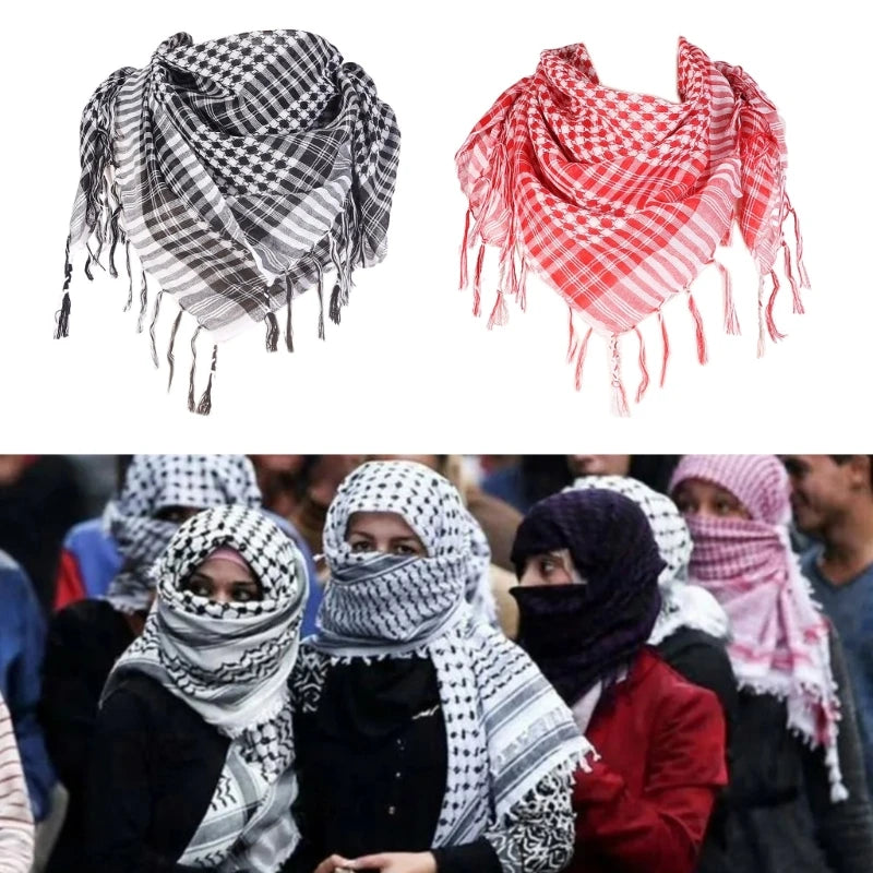 Authentique Keffiyeh palestinien - Rouge ou noir